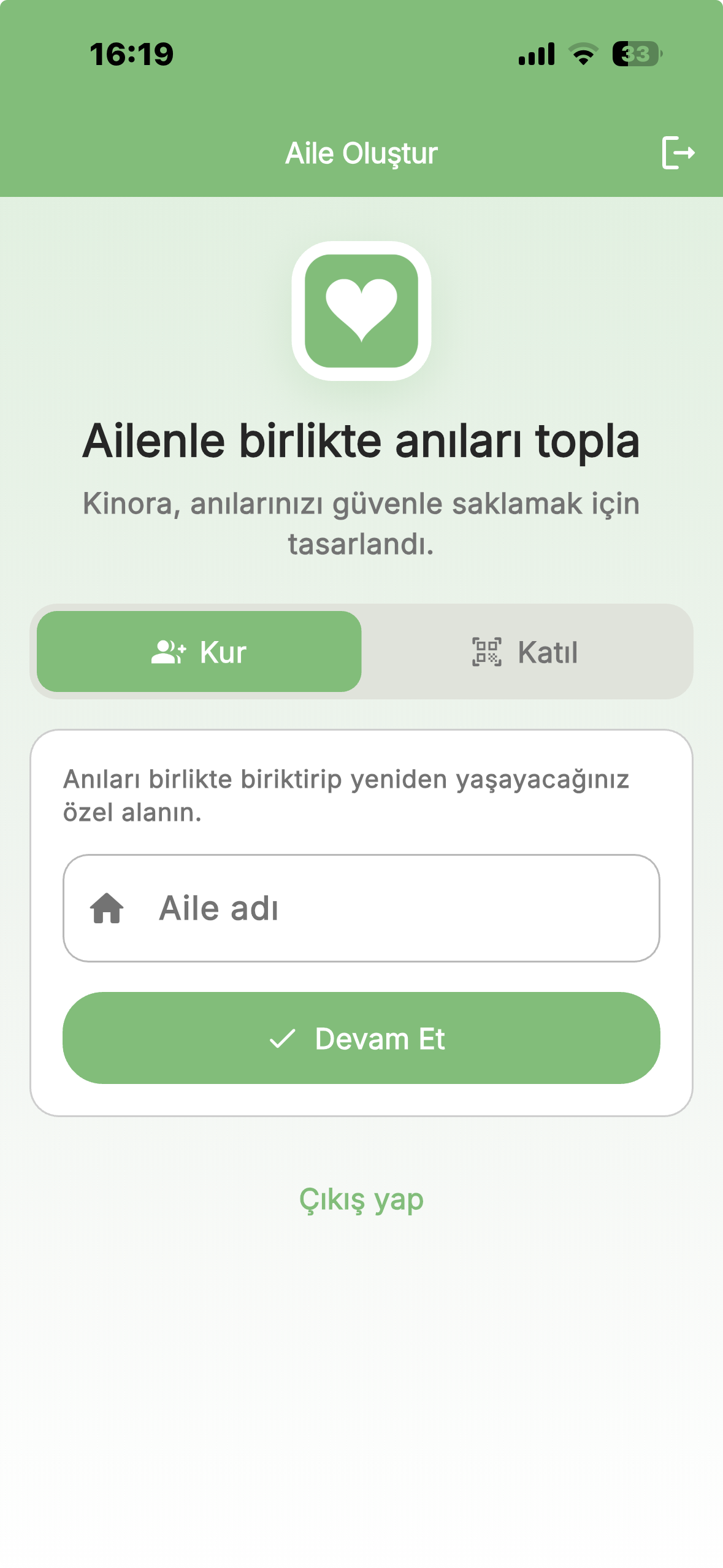 Aile oluştur